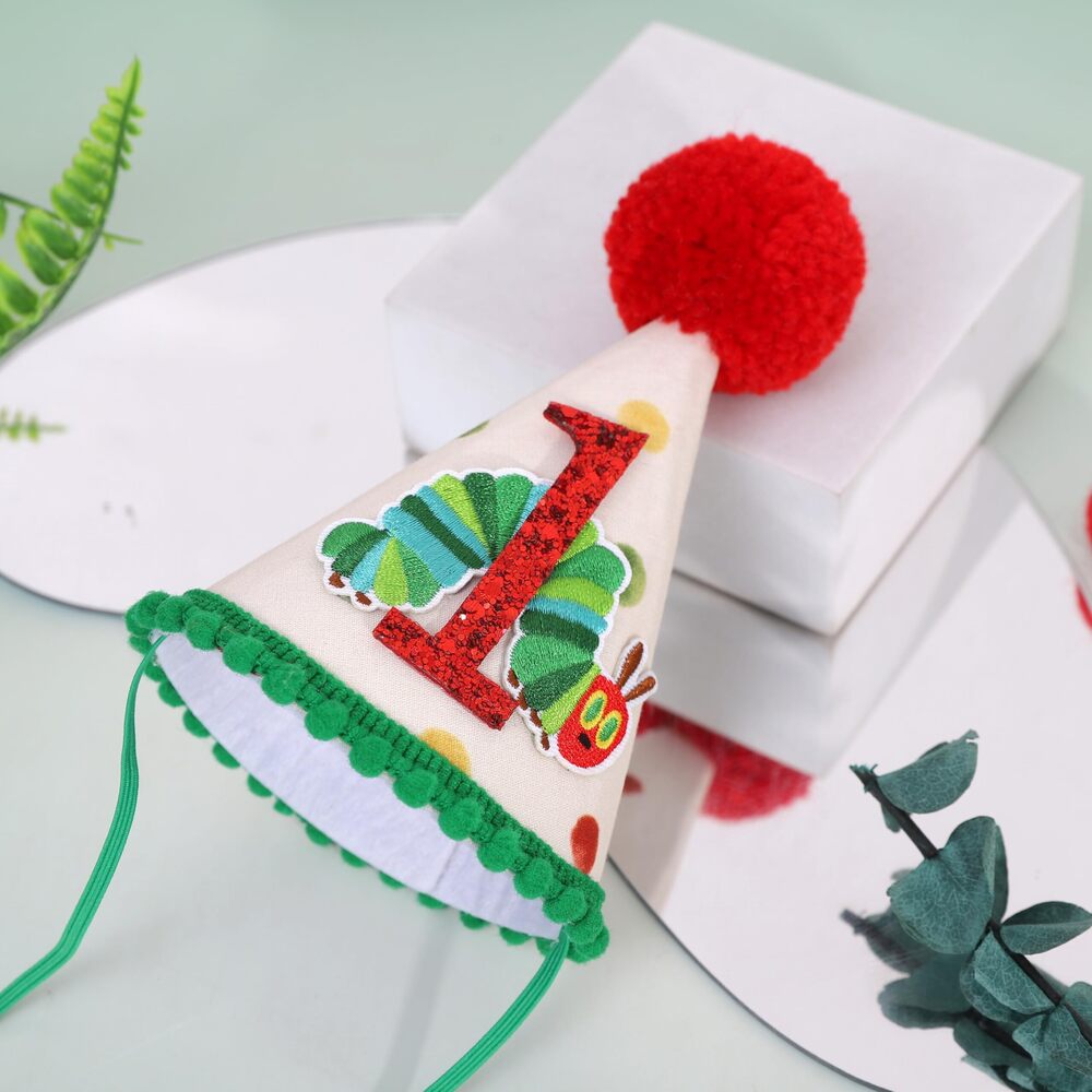 4329 Hungry Caterpillar 1st Birthday Hat - Eric Carle Inspired Baby Crown - Picture 9 of 9